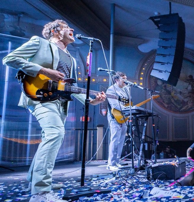 Live band at the Crystal Ballroom, Portland with PK Sound array