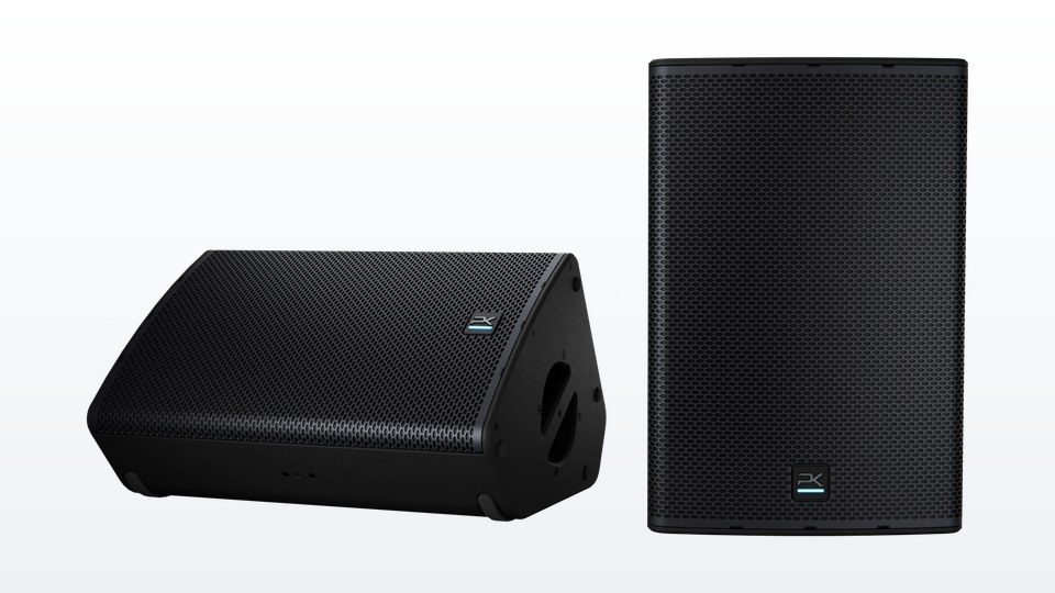 Tx14 intelligent point source loudspeakers in monitor and upright orientations