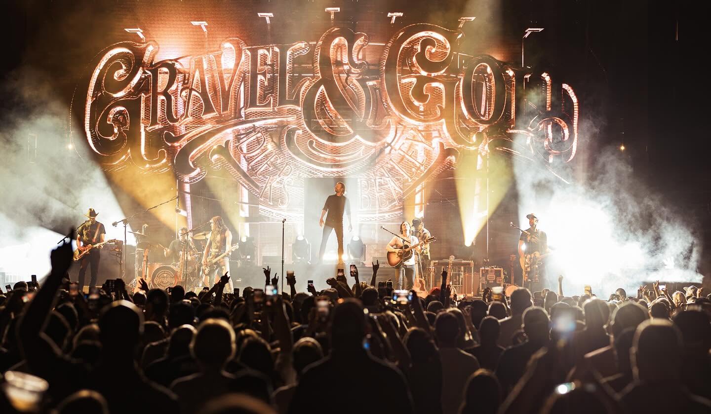 Dierks Bentley · Gravel & Gold set over a packed crowd