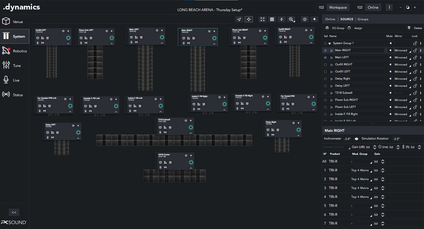 .dynamics — venue modelling, robotics, tuning and monitoring in one continuous workflow