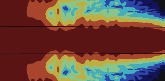 T8 measured horizontal isobars at the 120 degree setting — constant beamwidth across frequency