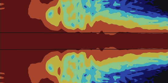T8 measured horizontal isobars at the 60 degree setting — constant beamwidth across frequency