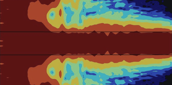 T8 measured horizontal isobars at the 90 degree setting — constant beamwidth across frequency